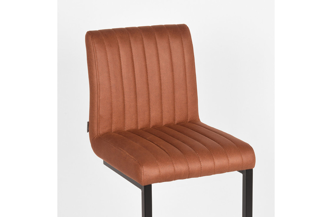 LABEL51 Barkruk Milo - Cognac - Microfiber