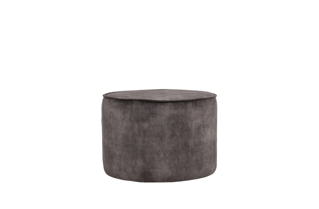 LABEL51 Poef Tibo - Antraciet - Velours
