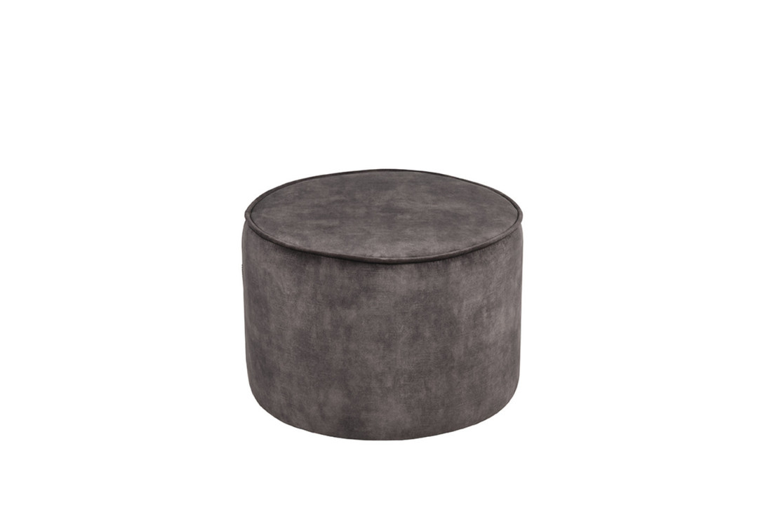 LABEL51 Poef Tibo - Antraciet - Velours