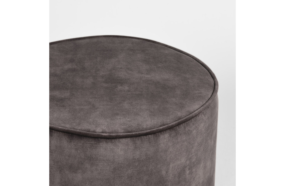 LABEL51 Poef Tibo - Antraciet - Velours