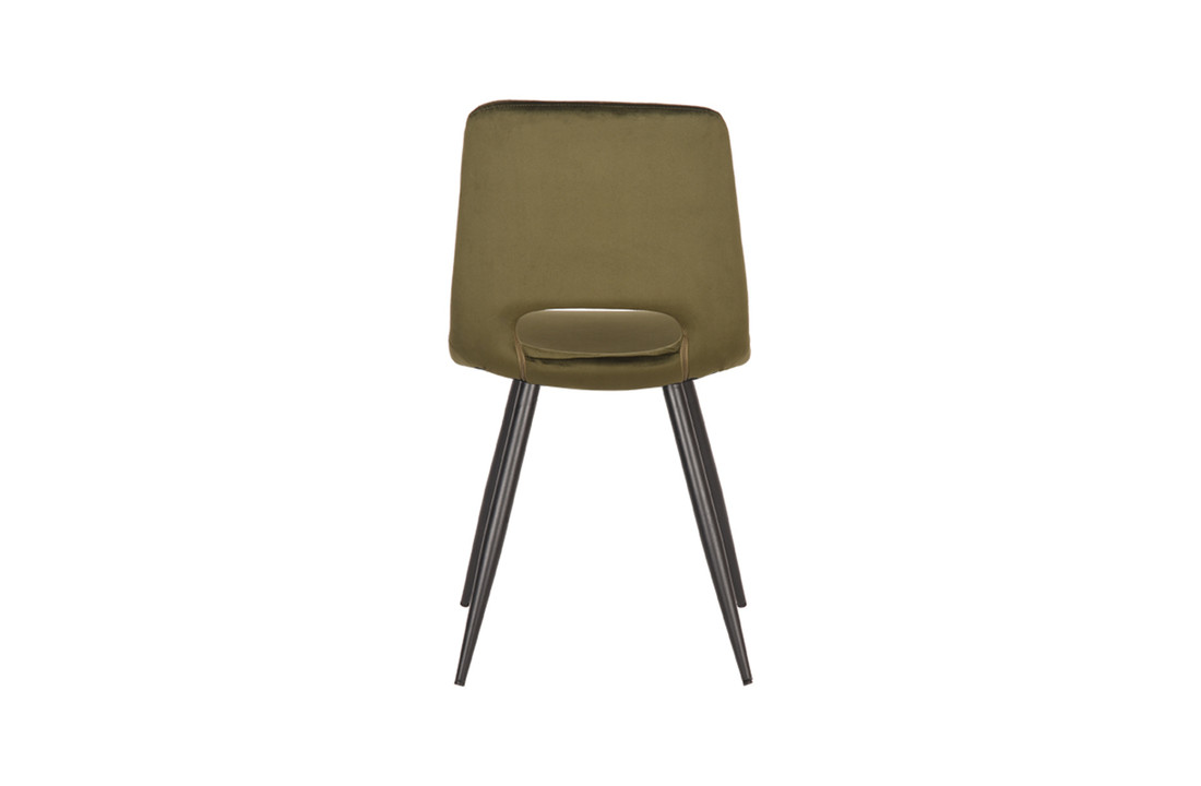 LABEL51 Eetkamerstoel Josh - Army green - Fluweel