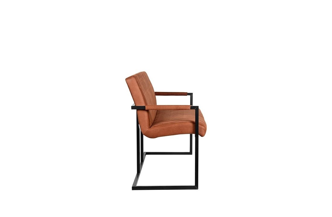 LABEL51 Eetkamerbank Denmark - Cognac - Microfiber - 155 cm