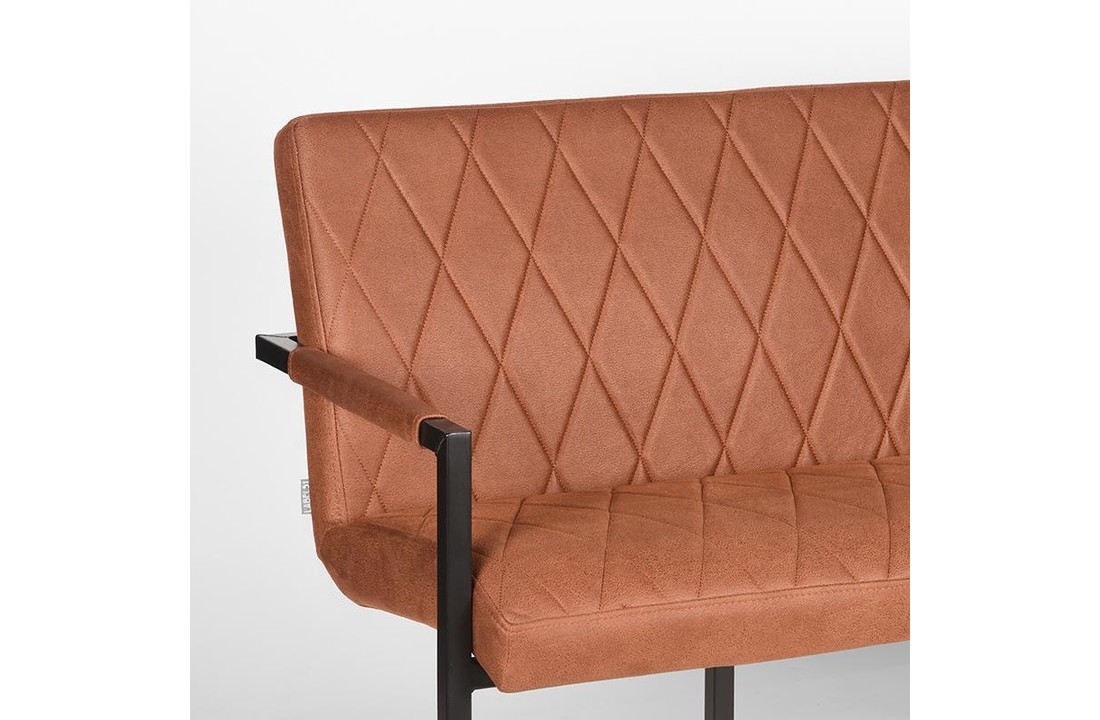 LABEL51 Eetkamerbank Denmark - Cognac - Microfiber - 155 cm