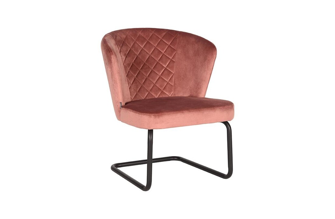 LABEL51 Fauteuil Flow - Roze - Fluweel