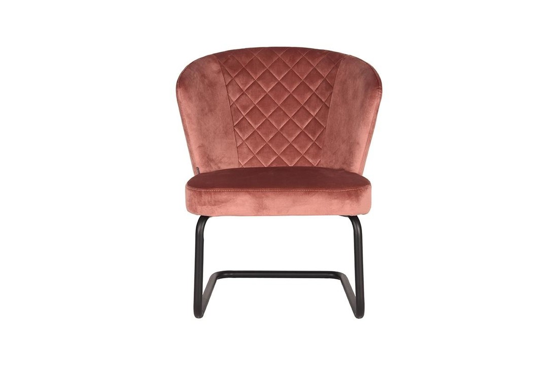 LABEL51 Fauteuil Flow - Roze - Fluweel
