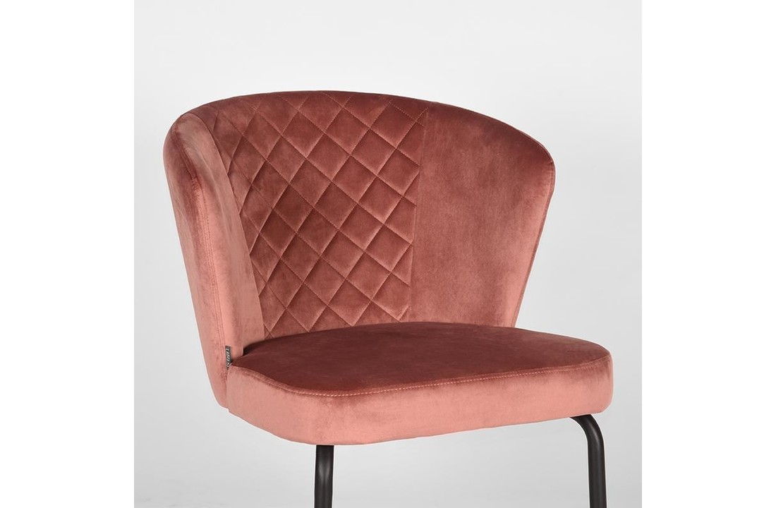 LABEL51 Fauteuil Flow - Roze - Fluweel