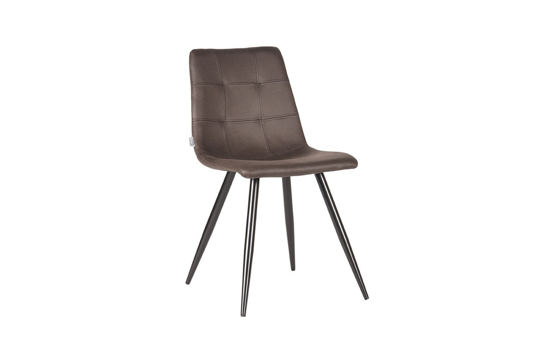 LABEL51 Eetkamerstoel Jay - Antraciet - Microfiber