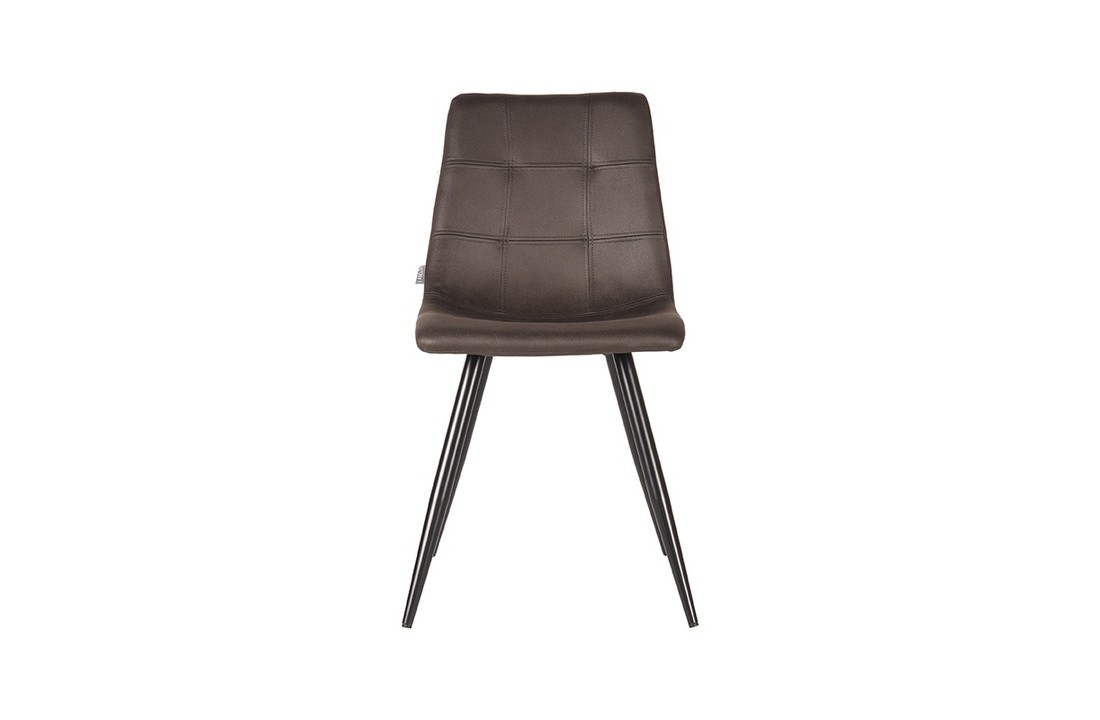LABEL51 Eetkamerstoel Jay - Antraciet - Microfiber