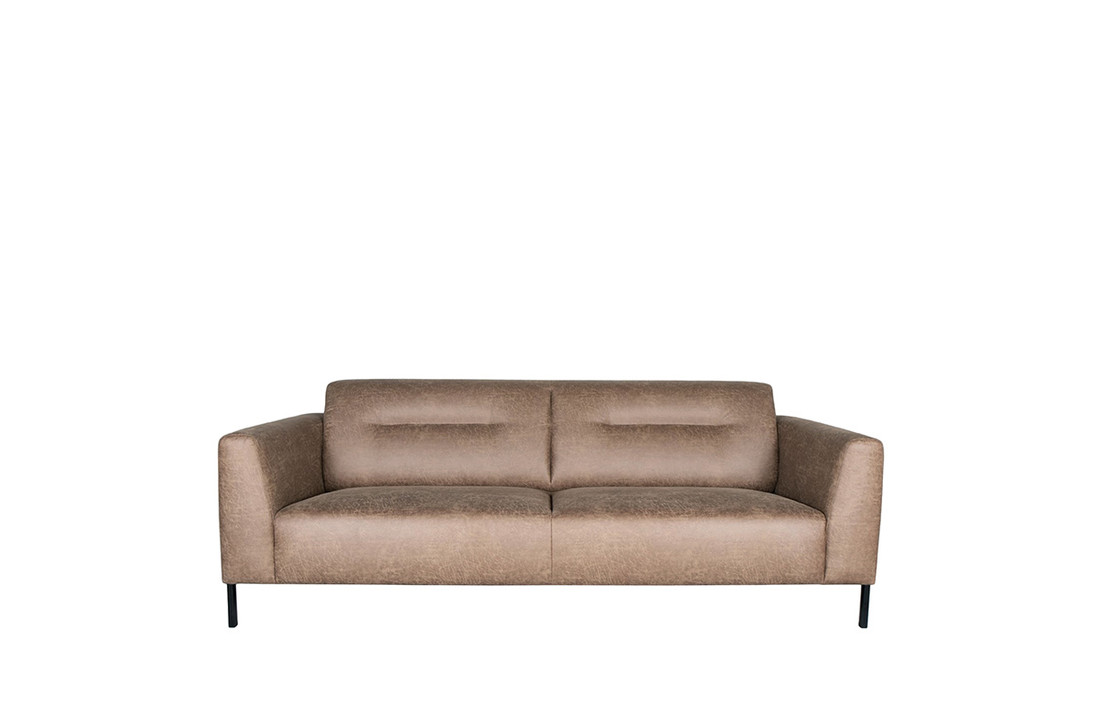 LABEL51 Bank Napoli - Taupe - Microfiber - 3-Zits