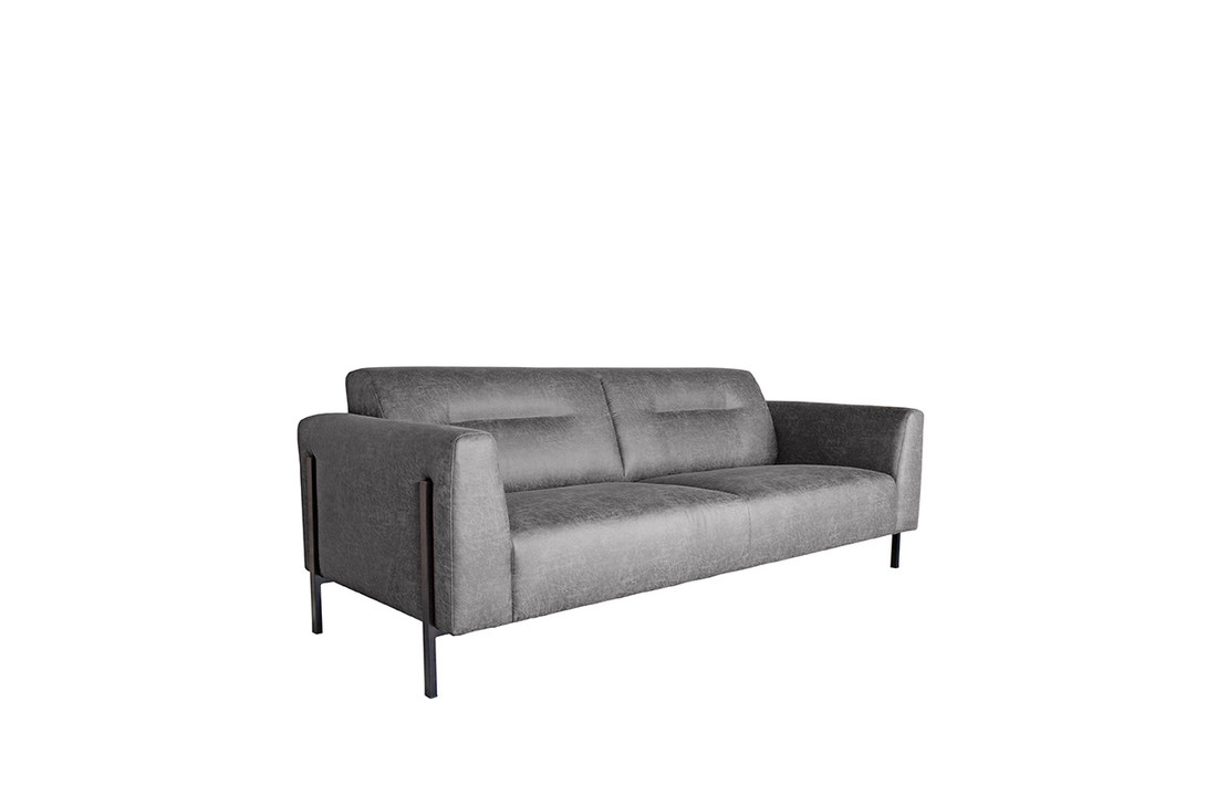 LABEL51 Bank Napoli - Grijs - Microfiber - 3-Zits