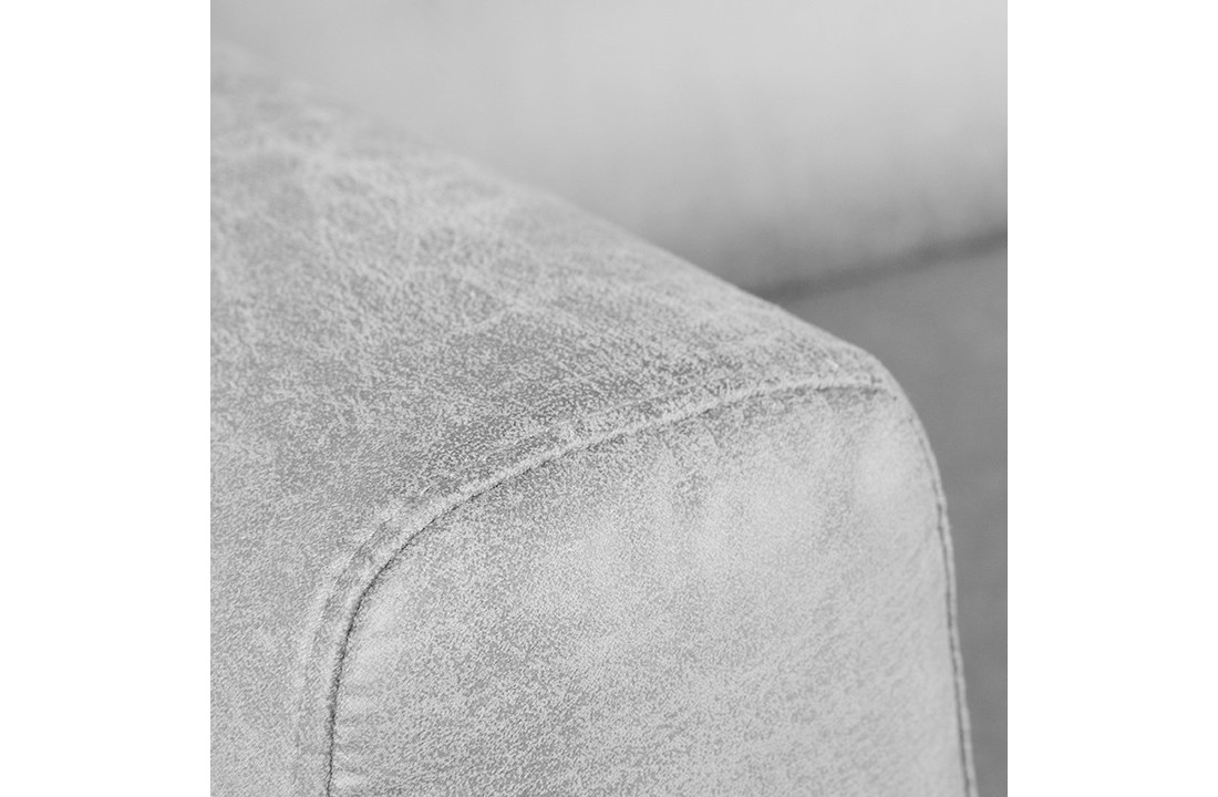 LABEL51 Bank Napoli - Grijs - Microfiber - 3-Zits