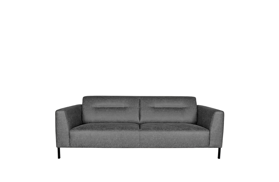 LABEL51 Bank Napoli - Antraciet - Microfiber - 3-Zits