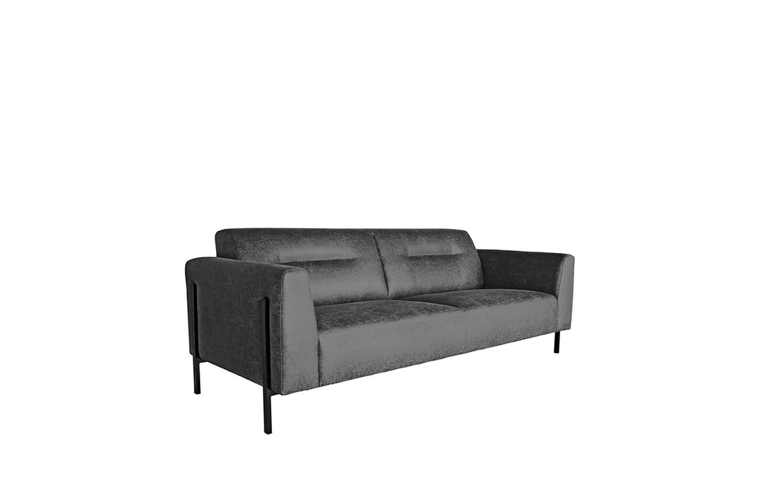 LABEL51 Bank Napoli - Antraciet - Microfiber - 3-Zits
