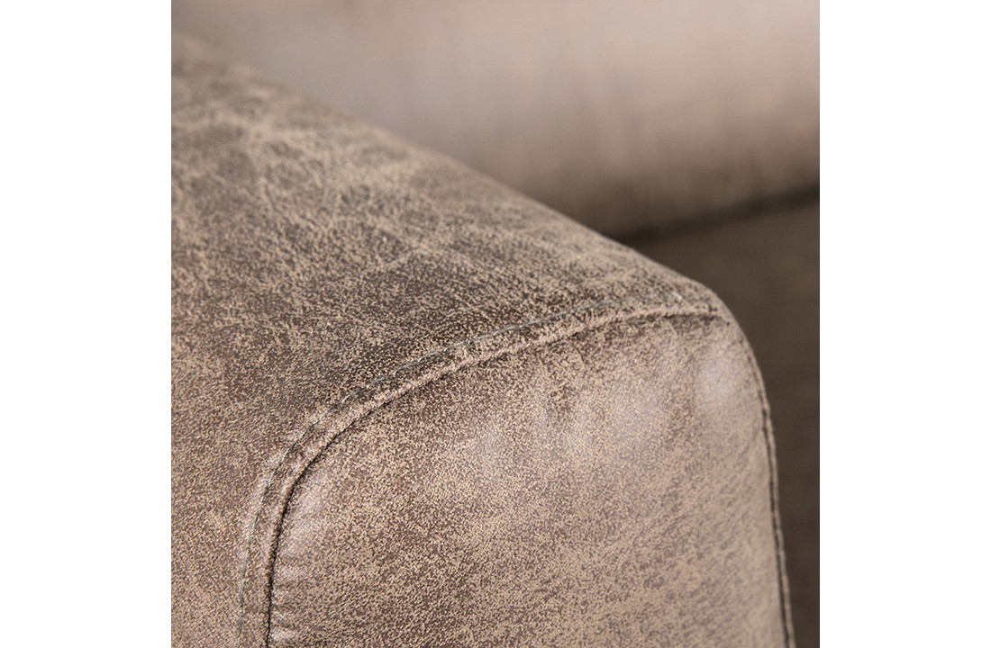 LABEL51 Bank Napoli - Taupe - Microfiber - 2,5-Zits