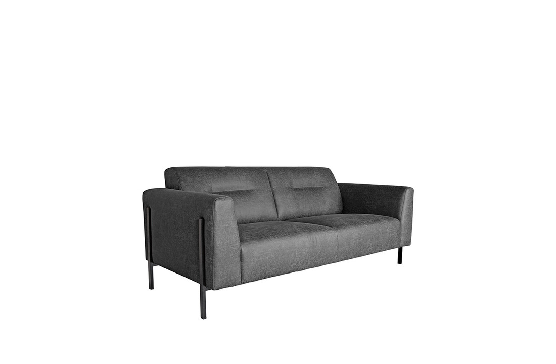 LABEL51 Bank Napoli - Antraciet - Microfiber - 2,5-zits