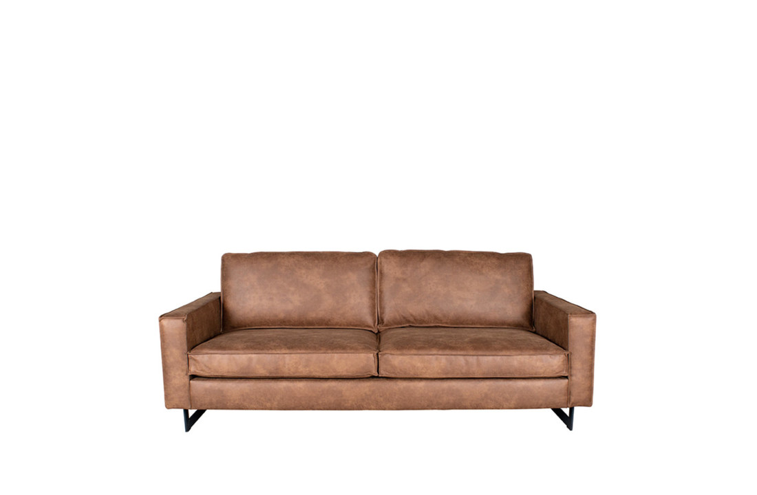 LABEL51 Bank Arezzo - Cognac - Microfiber - 3-Zits