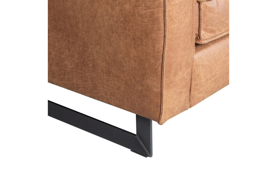 LABEL51 Bank Arezzo - Cognac - Microfiber - 3-Zits