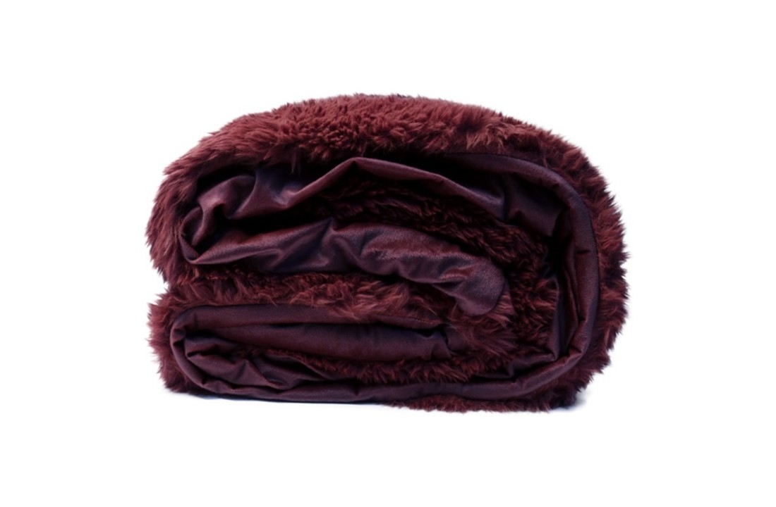 Unique Living | Plaid Olaf 150x200cm tawny port | Kussen woonkamer of slaapkamer