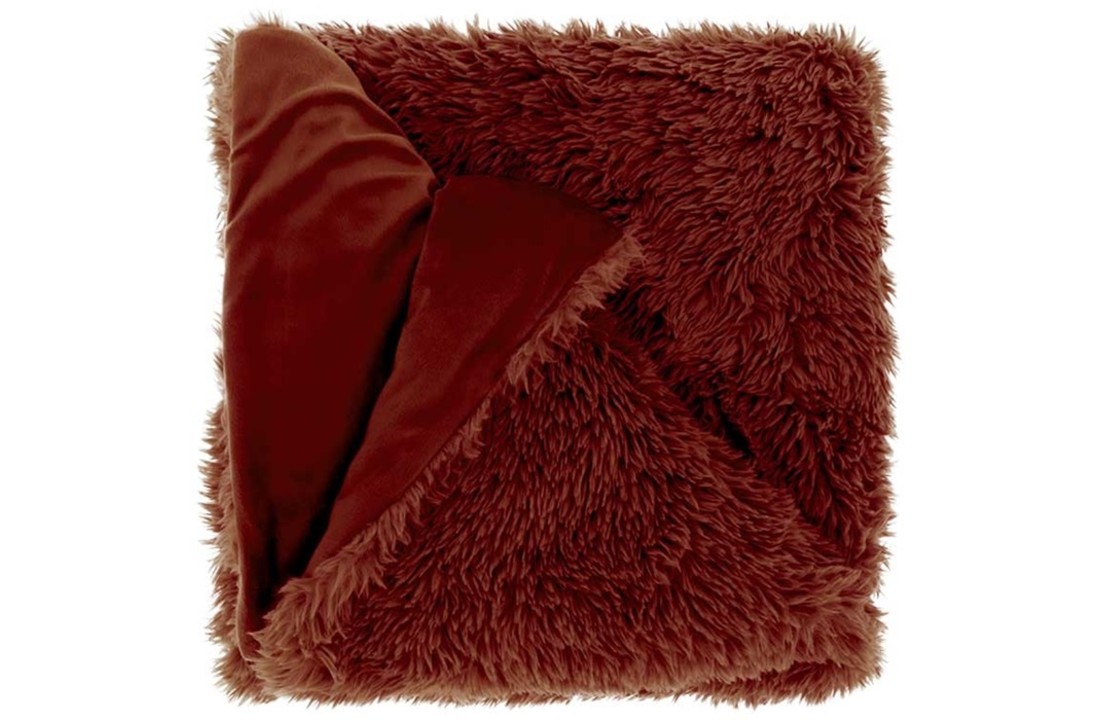 Unique Living | Plaid Olaf 150x200cm redwood | Kussen woonkamer of slaapkamer