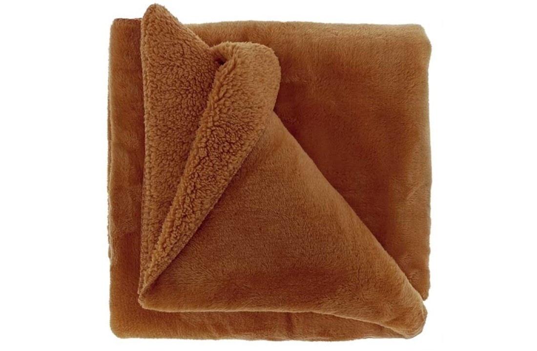 Unique Living | Plaid Torvah 150x200cm leather brown