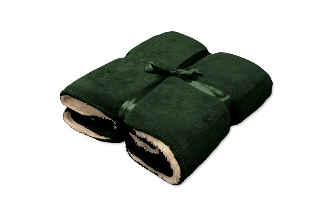 Unique Living | Coby plaid 130x160cm dark green | Kussen woonkamer of slaapkamer