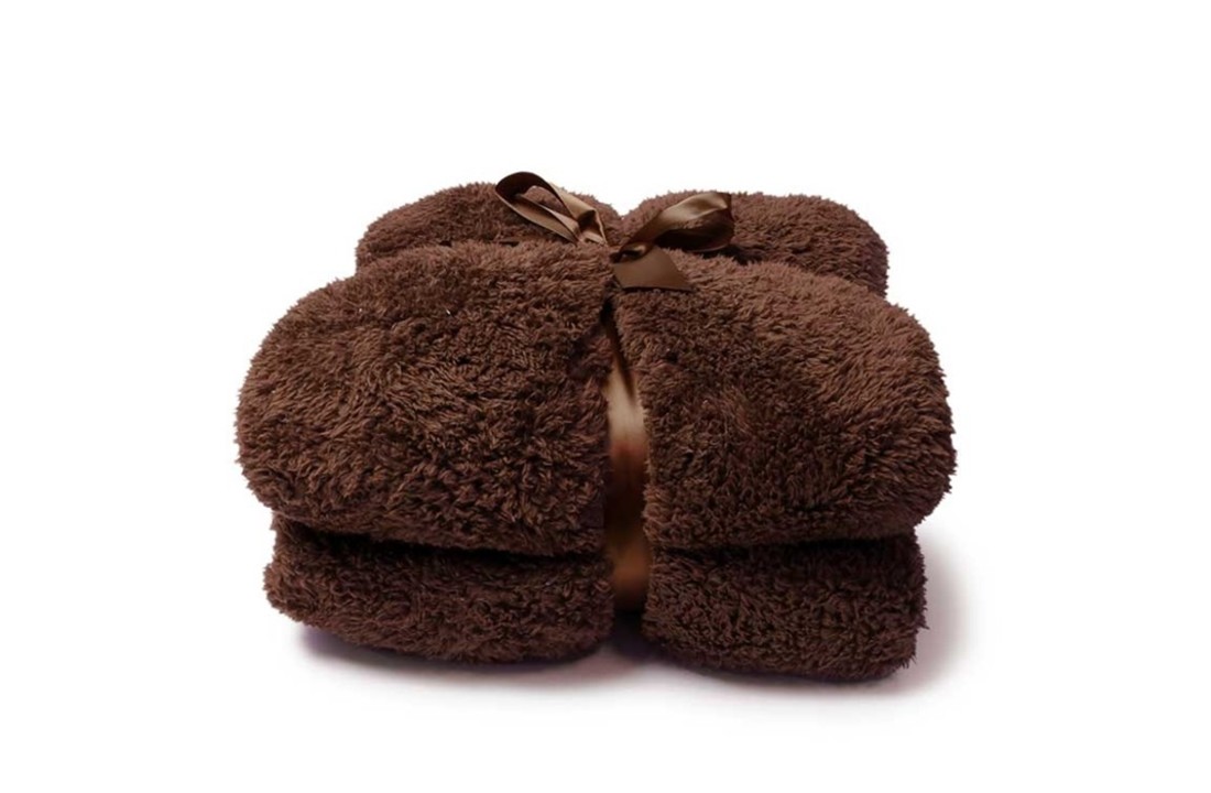 Unique Living | Teddy plaid 150x200cm bison brown | Kussen woonkamer of slaapkamer