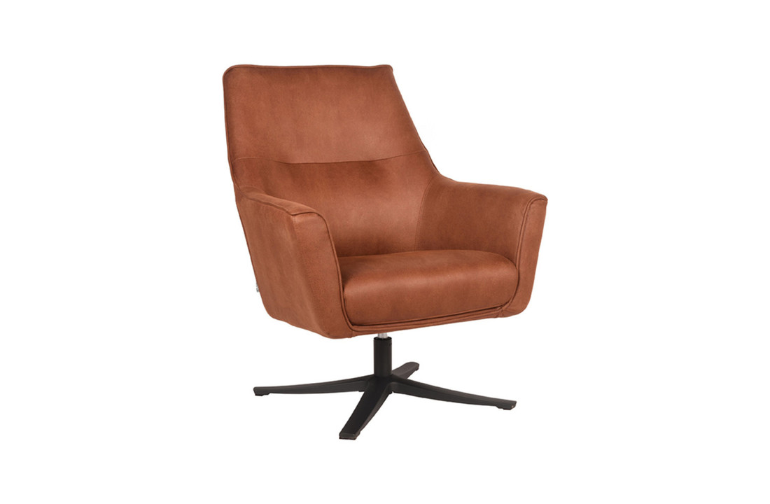 LABEL51 Fauteuil Tod - Cognac - Microfiber