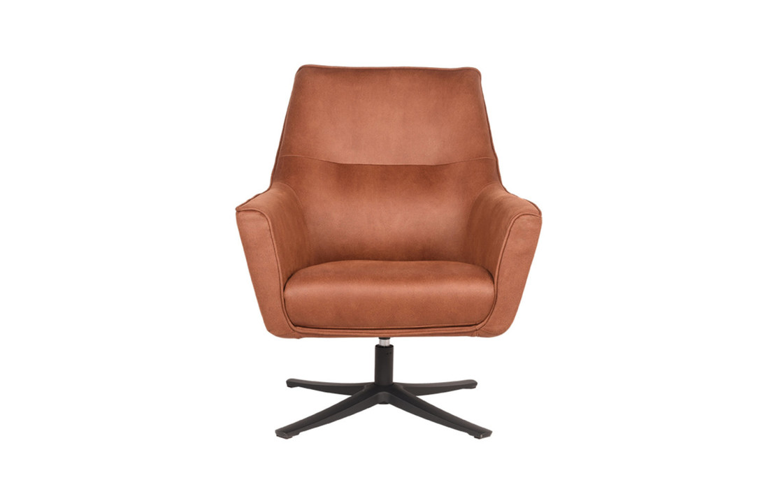 LABEL51 Fauteuil Tod - Cognac - Microfiber