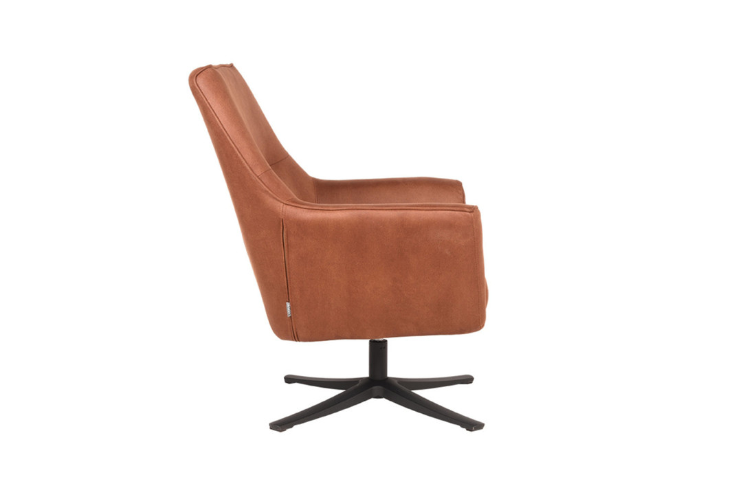 LABEL51 Fauteuil Tod - Cognac - Microfiber