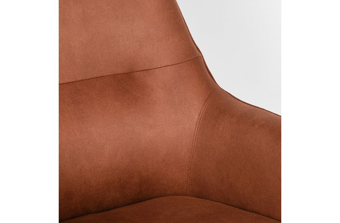 LABEL51 Fauteuil Tod - Cognac - Microfiber