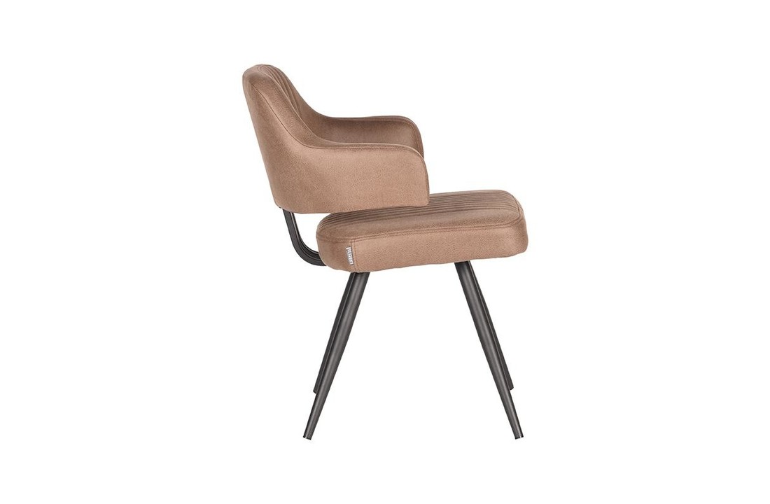 LABEL51 Eetkamerstoel Olav - Stone - Microfiber