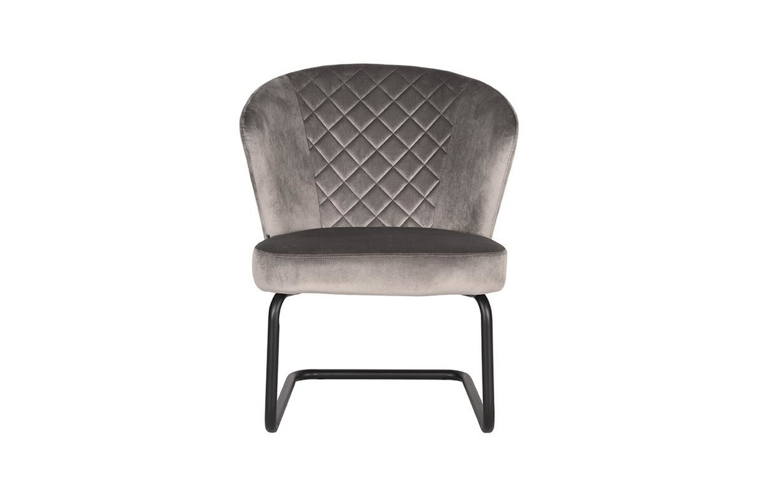 LABEL51 Fauteuil Flow - Grijs - Fluweel