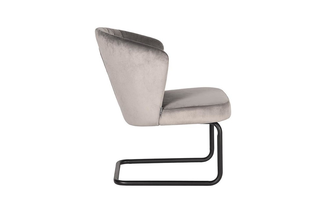 LABEL51 Fauteuil Flow - Grijs - Fluweel