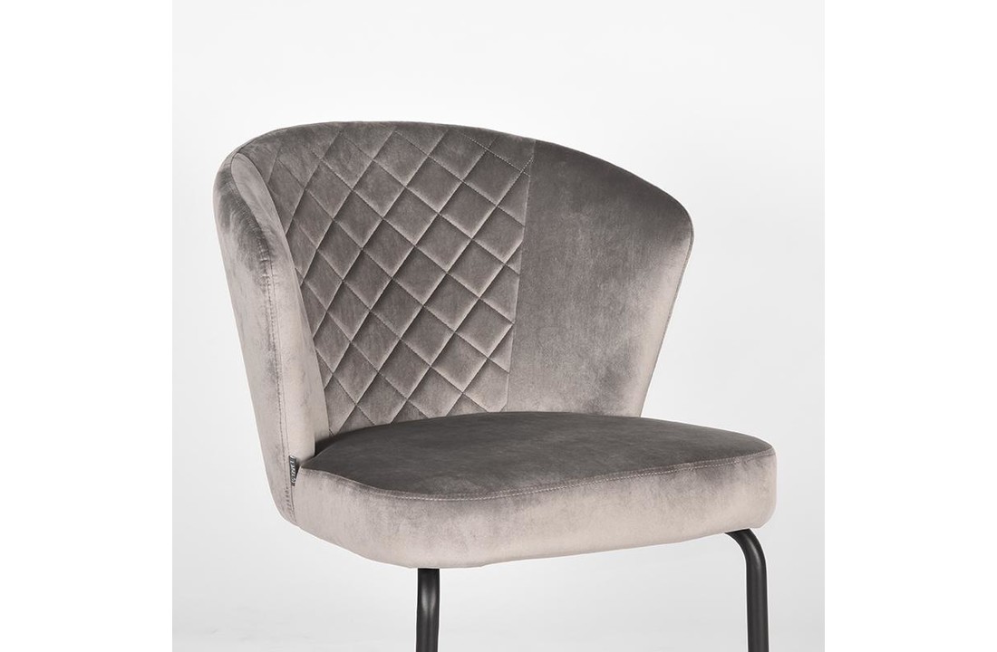 LABEL51 Fauteuil Flow - Grijs - Fluweel