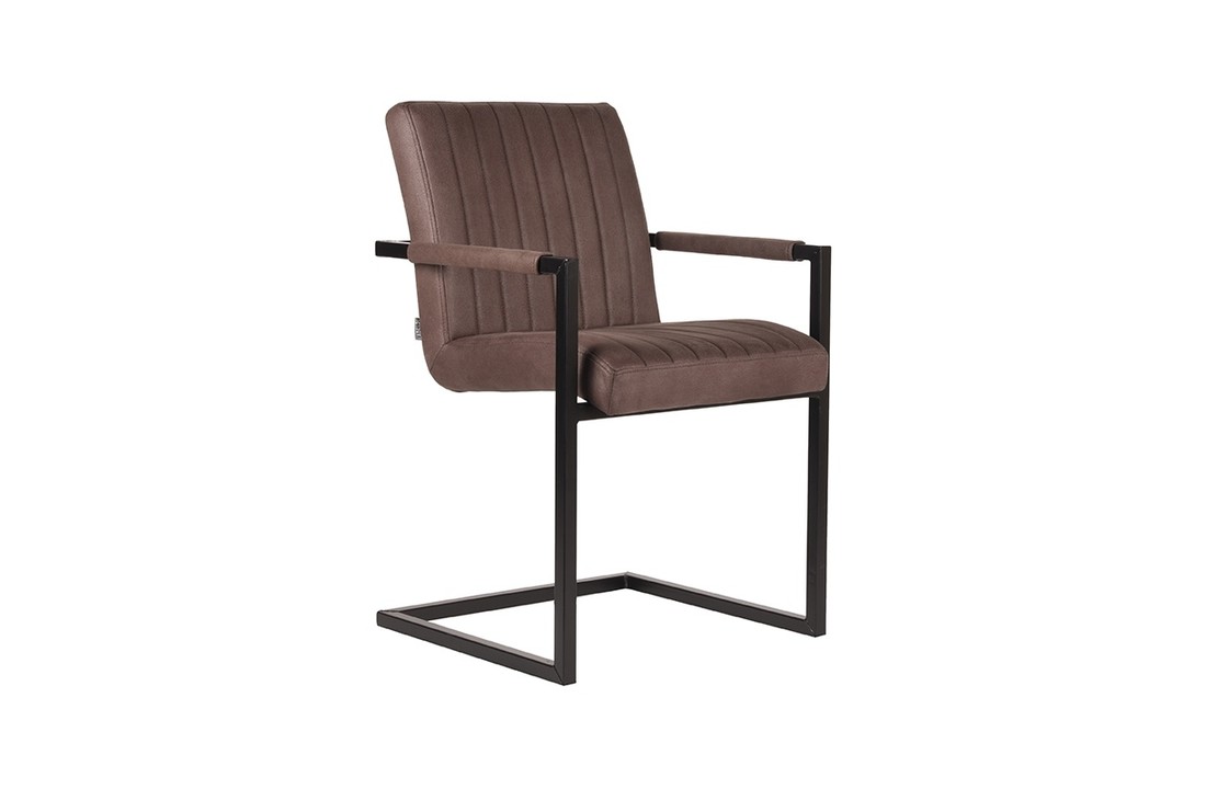 LABEL51 Eetkamerstoel Milo - Truffel grijs - Microfiber