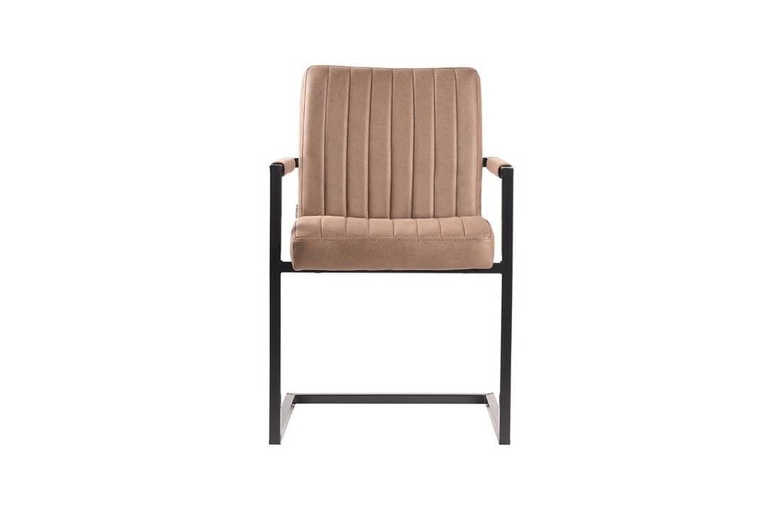 LABEL51 Eetkamerstoel Milo - Stone - Microfiber