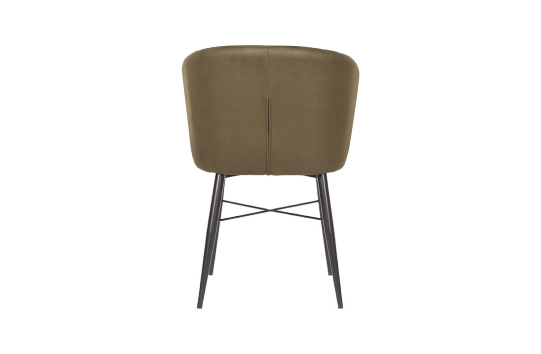 LABEL51 Eetkamerstoel Wave - Army green - Microfiber