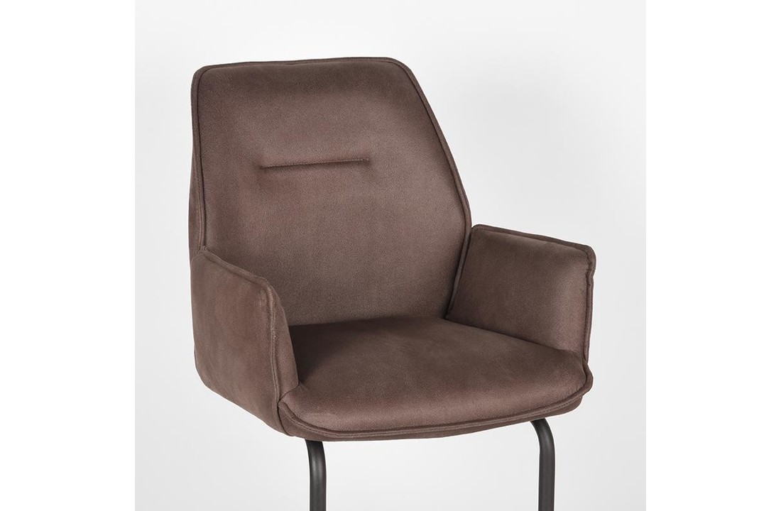 LABEL51 Eetkamerstoel Boet - Truffel grijs - Microfiber