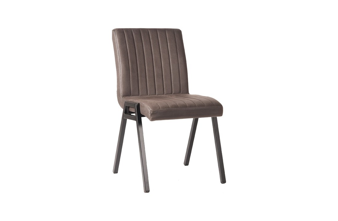 LABEL51 Eetkamerstoel Matz - Antraciet - Microfiber