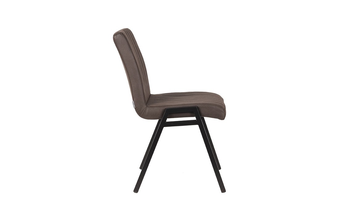 LABEL51 Eetkamerstoel Matz - Antraciet - Microfiber