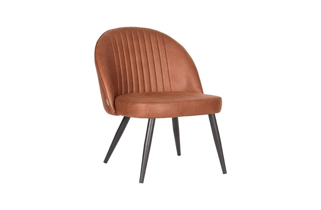 LABEL51 Fauteuil Enzo - Cognac - Microfiber
