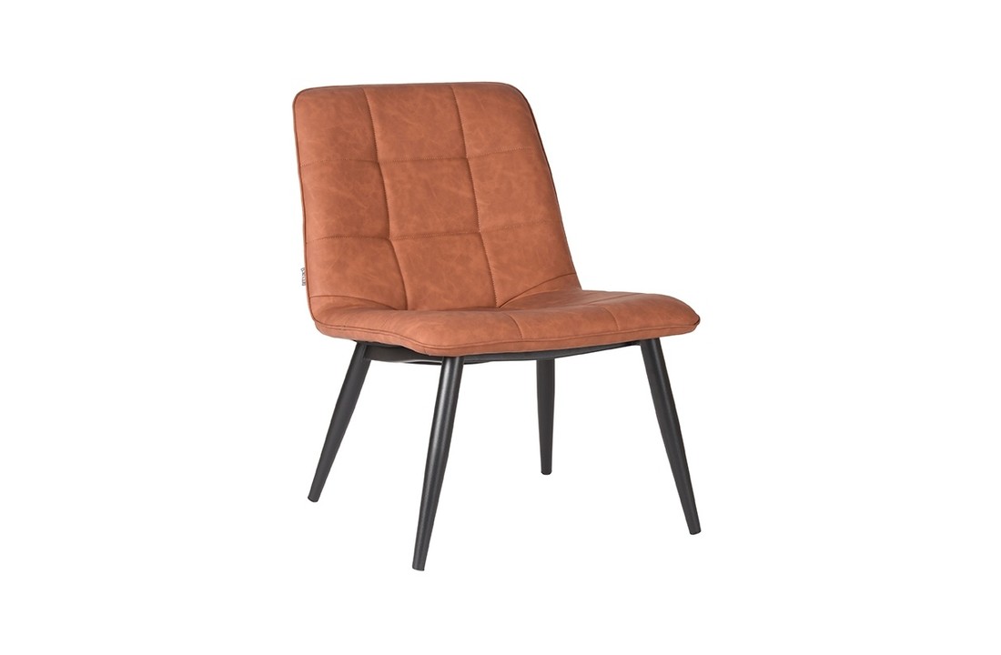 LABEL51 Fauteuil James - Cognac - PU-Leder