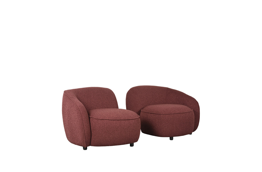 LABEL51 Fauteuil Livo Links - Winered - Boucle