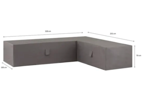 Madison - Loungeset Cover - Links - Grijs - 320 x 255 x 70