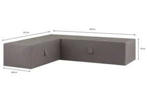 Madison - Loungeset Cover - Rechts - Grijs - 320 x 255 x 70