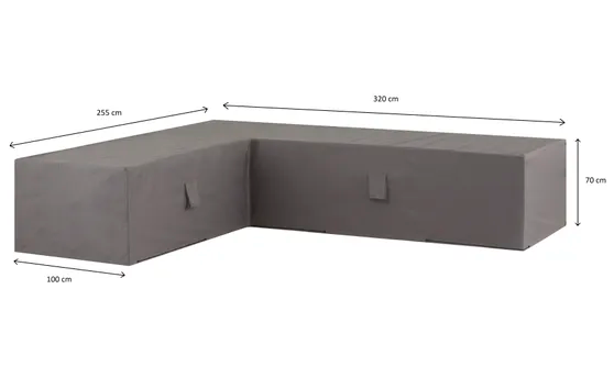Madison - Loungeset Cover - Rechts - Grijs - 320 x 255 x 70