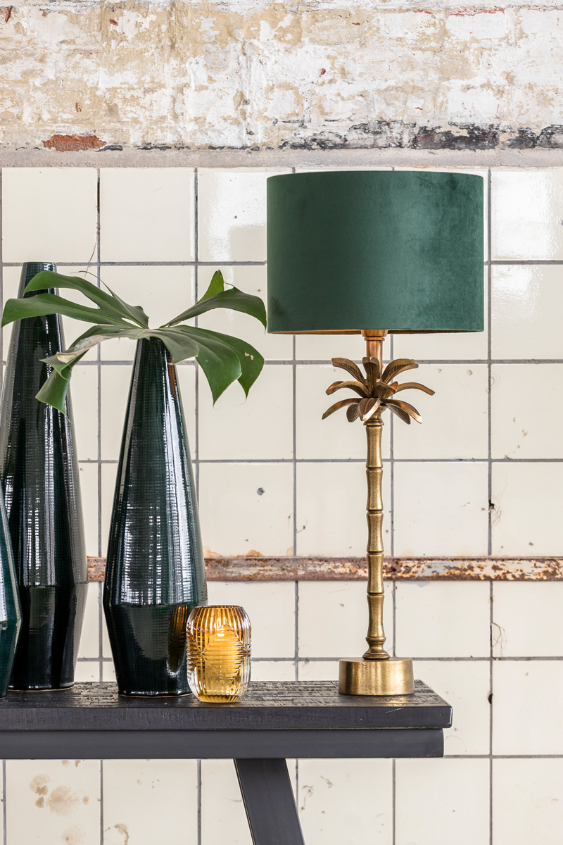 Light & Living - Lampenkap VELOURS - 25x25x18 - Groen