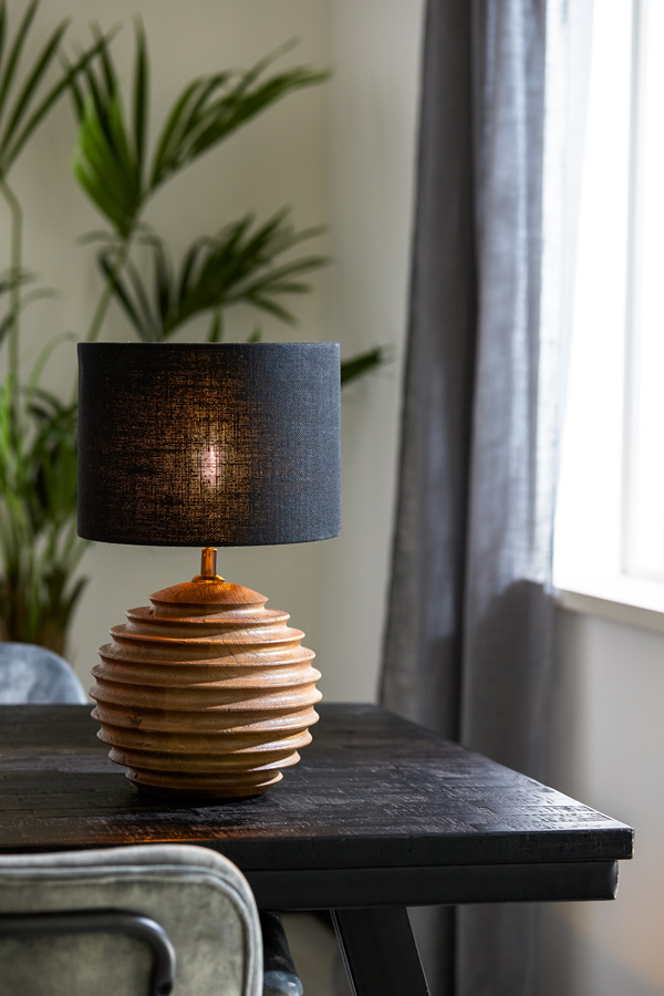 Light & Living - Lampenkap LIVIGNO - 25x25x18 - Zwart