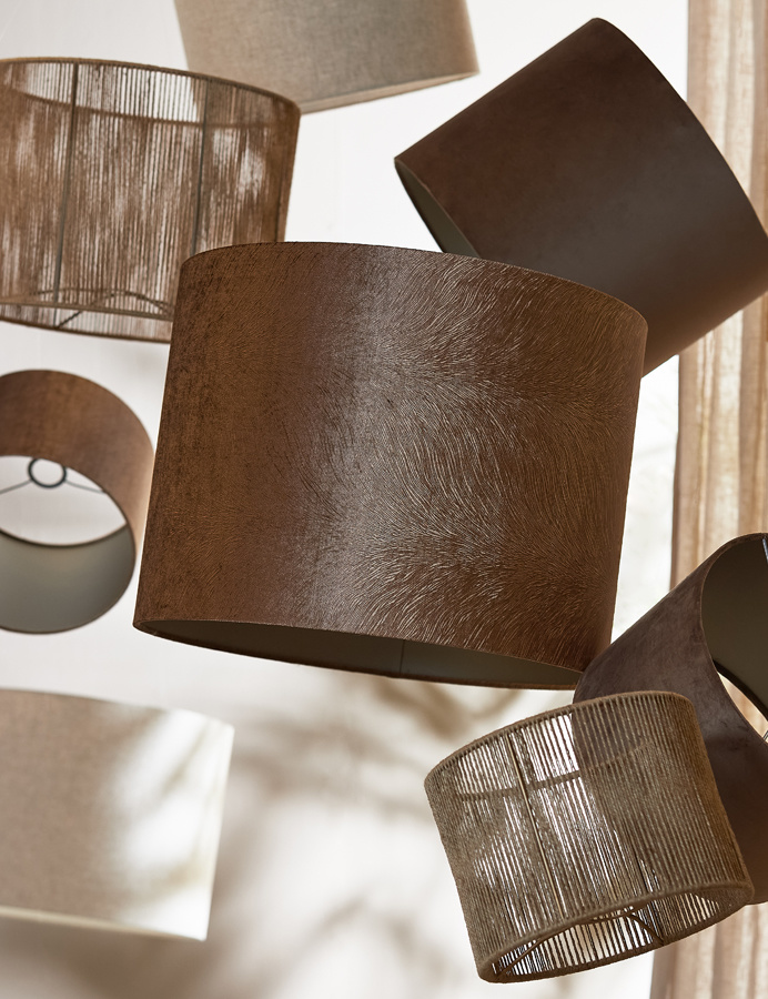 Light & Living - Lampenkap TOSSA - 25x25x18 - Bruin