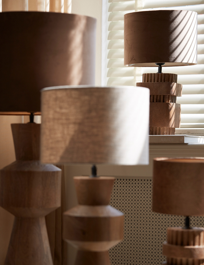 Light & Living - Lampenkap VELOURS - 30x30x21 - Bruin